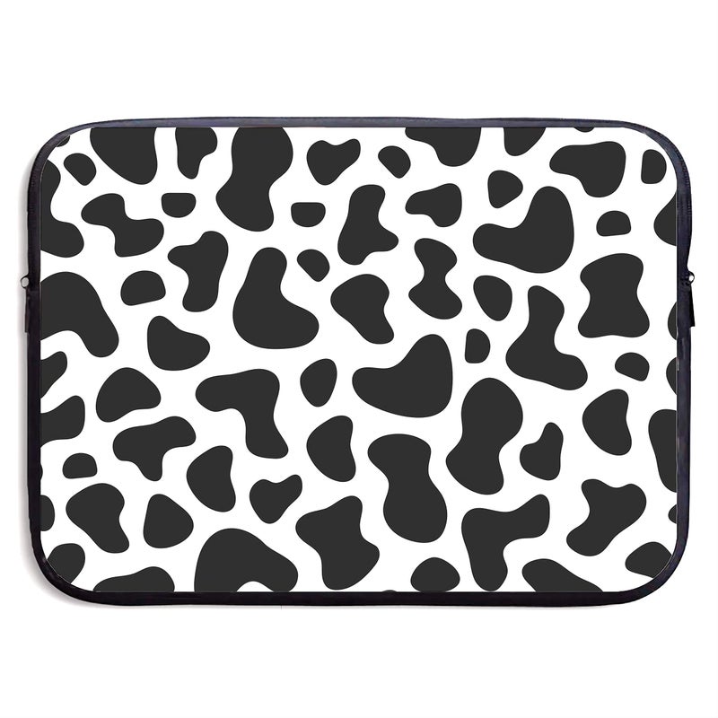 SAPOY Laptop Sleeve Case Cow Print Notebook Computer Cover Bag Compatible 13-15 Inch Laptop - Image 1